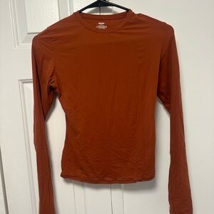 SKIMS Long Sleeve Tee in Rust